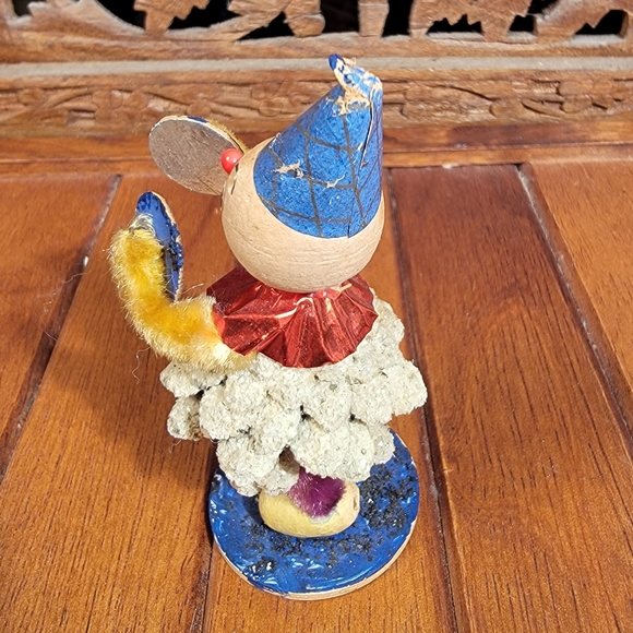 Vintage Spun Cotton Pinecone Clown Made in West Germany - Picture 4 of 10